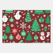 Weihnachtsschmuck, Candy Cane Red Green Geschenk Geschenkpapier Set (Vorderseite 3)