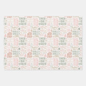 Weihnachtsschmuck Candy Canes Word Kunst Geschenkpapier Set (Vorderseite 2)