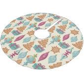Weihnachtsschmuck Cookies Geschenke Muster Polyester Weihnachtsbaumdecke (Schrägansicht)