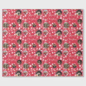 Weihnachtsschmuck Custom Foto Xmas Star Geschenkpapier (Flach)