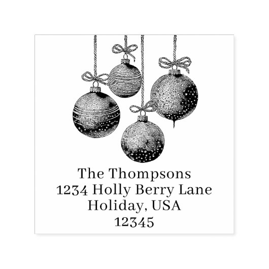 Weihnachtsschmuck Custom Rücksendeadresse Permastempel (Design)