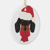 Weihnachtsschmuck der Dackel. Schneeflocke Dekorat (Rechts)