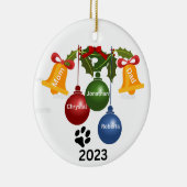 Weihnachtsschmuck der Familie 2023, personalisiert (Rechts)