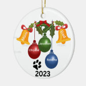 Weihnachtsschmuck der Familie 2023, personalisiert (Links)