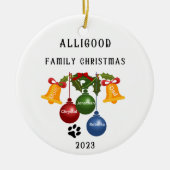 Weihnachtsschmuck der Familie 2023, personalisiert (Vorne)