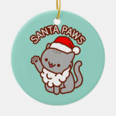 Weihnachtsschmuck der Katze - "Santa Paws" (Vorne)