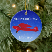 Weihnachtsschmuck des Red Airplane