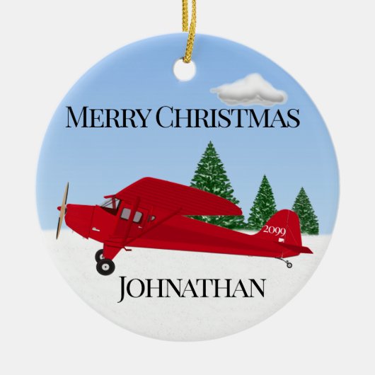 Weihnachtsschmuck des Red Airplane (Vorne)