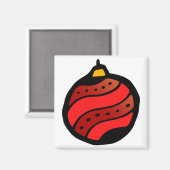 Weihnachtsschmuck Doodle Art Magnet (Vorderseite/Rückseite)