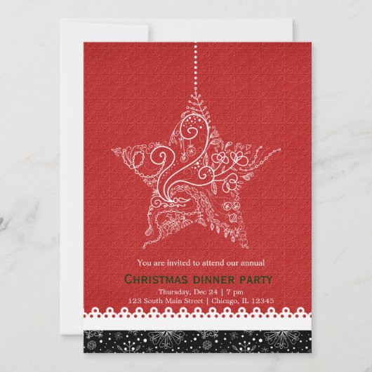 Weihnachtsschmuck Einladung (Vorderseite)