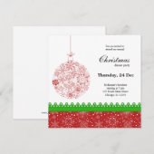 Weihnachtsschmuck Einladung (Vorne/Hinten)