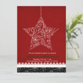 Weihnachtsschmuck Einladung (Stehend Vorderseite)