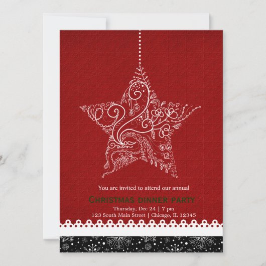 Weihnachtsschmuck Einladung (Vorderseite)
