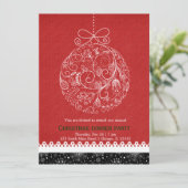 Weihnachtsschmuck Einladung (Stehend Vorderseite)