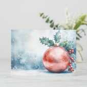 Weihnachtsschmuck Einladung (Stehend Vorderseite)