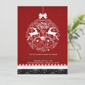 Weihnachtsschmuck Einladung (Stehend Vorderseite)