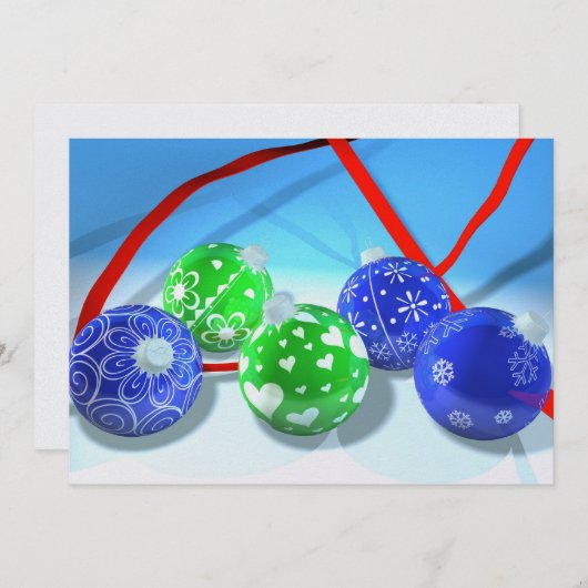 Weihnachtsschmuck Einladung (Vorne/Hinten)