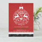 Weihnachtsschmuck Einladung (Stehend Vorderseite)