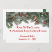 Weihnachtsschmuck Einladungen (Vorne/Hinten)