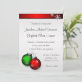 Weihnachtsschmuck Einladungen für Hochzeiten (Stehend Vorderseite)