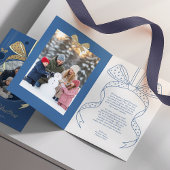 Weihnachtsschmuck Einzigartiges Band zwei Fotos Karte