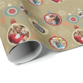 Weihnachtsschmuck Elegante Gold Custom Face Geschenkpapier (Rolleneckpunkt)
