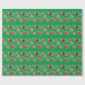 Weihnachtsschmuck Elegantes, individuelles Gesicht Geschenkpapier (Flach)