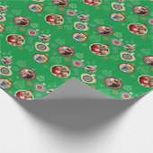 Weihnachtsschmuck Elegantes, individuelles Gesicht Geschenkpapier (Ecke)