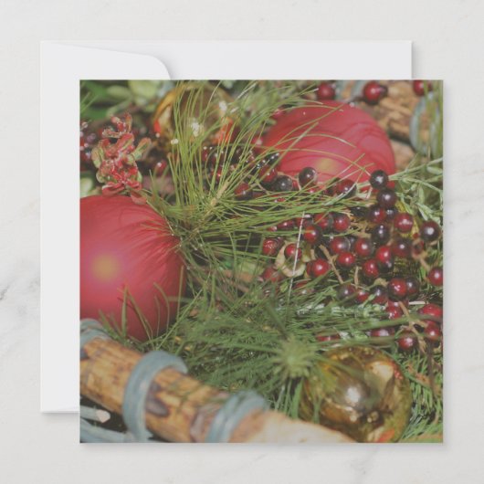 Weihnachtsschmuck Evergreens Holiday Einladung (Rückseite)