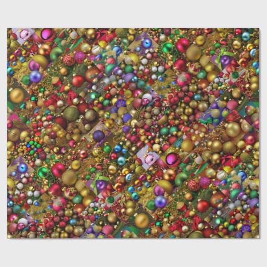 Weihnachtsschmuck Extravaganza Wrapping Paper Geschenkpapier (Flach)