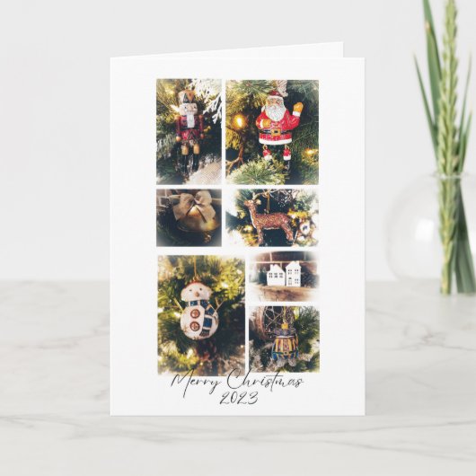 Weihnachtsschmuck Faltkarte Feiertagskarte (Vorderseite)