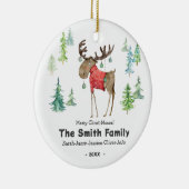 Weihnachtsschmuck-Familie Christi-Elch Keramik Ornament (Rechts)