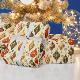 Weihnachtsschmuck Farbiges Gold Design Geschenkpapier