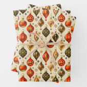 Weihnachtsschmuck Farbiges Gold Design Geschenkpapier Set (Beispiel)