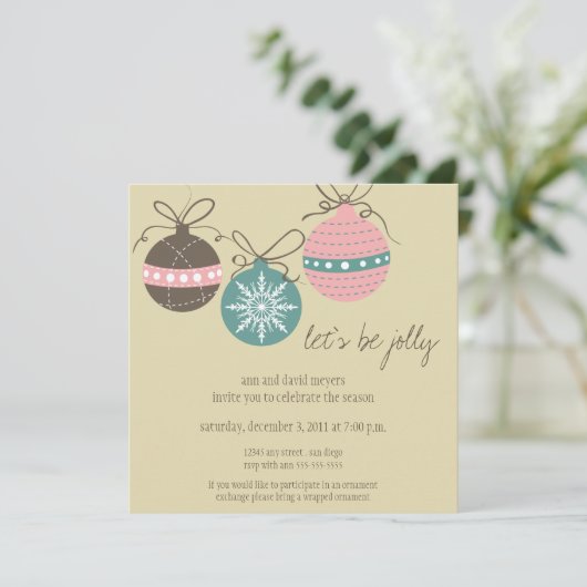 Weihnachtsschmuck Feierliche Feier Einladung zum B (Stehend Vorderseite)