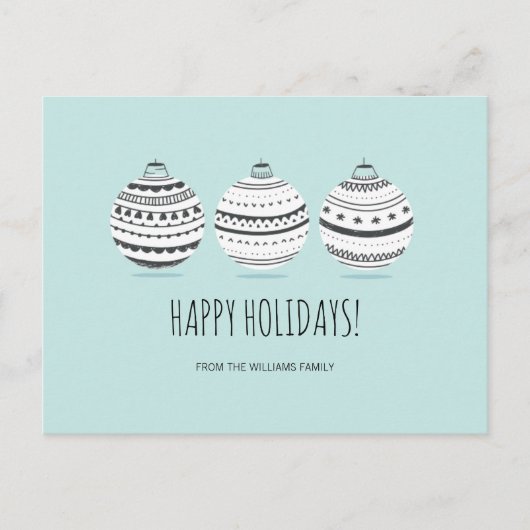 Weihnachtsschmuck Feiertag Postkarte (Vorderseite)