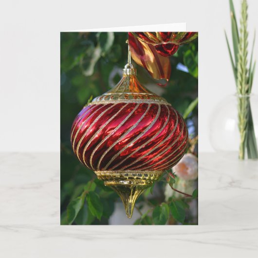 Weihnachtsschmuck Feiertagskarte (Vorderseite)