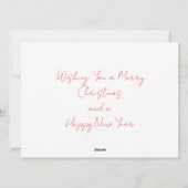 Weihnachtsschmuck Feiertagskarte (Rückseite)