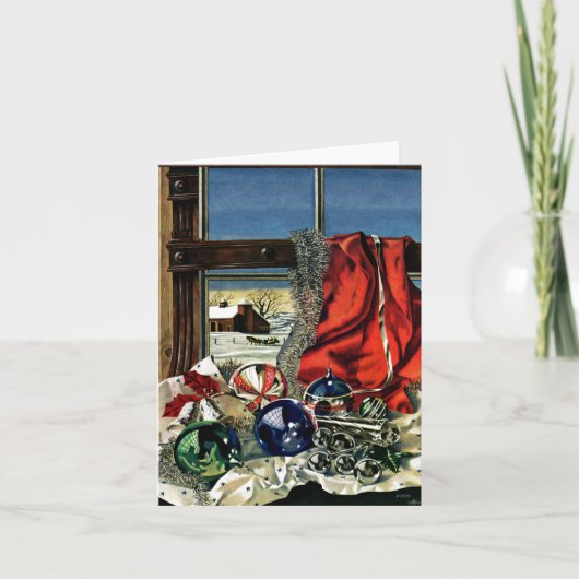 Weihnachtsschmuck Feiertagskarte (Vorderseite)