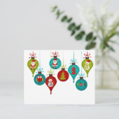 Weihnachtsschmuck Feiertagspostkarte (Stehend Vorderseite)