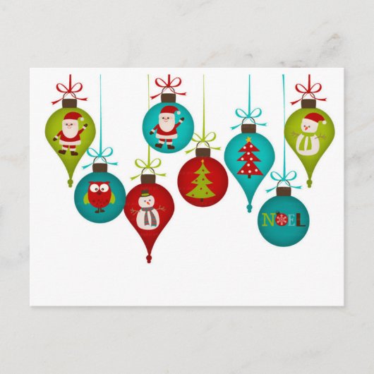 Weihnachtsschmuck Feiertagspostkarte (Vorderseite)