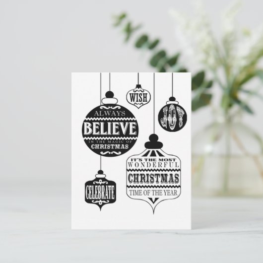 Weihnachtsschmuck Feiertagspostkarte (Stehend Vorderseite)