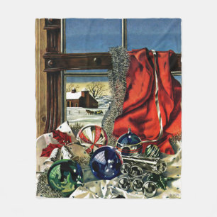 Weihnachtsschmuck Fleecedecke