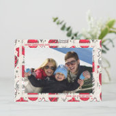 Weihnachtsschmuck Foto Feiertagskarte (Stehend Vorderseite)