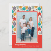 Weihnachtsschmuck-Foto Feiertagskarte (Vorderseite)