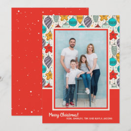 Weihnachtsschmuck-Foto Feiertagskarte