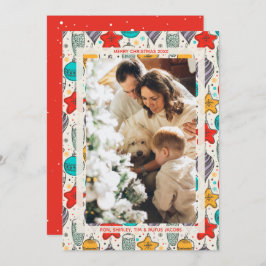 Weihnachtsschmuck-Foto Feiertagskarte