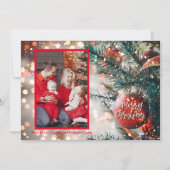 Weihnachtsschmuck-Foto Feiertagskarte (Vorderseite)