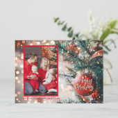 Weihnachtsschmuck-Foto Feiertagskarte (Stehend Vorderseite)