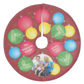 Weihnachtsschmuck Foto Fleece Weihnachtsbaumdecke (Vorderseite)